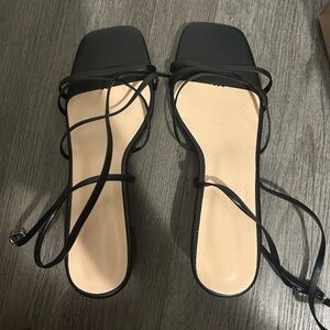 Elegant Black Strappy Women's Sandals